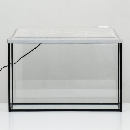 Aquarium rectangular "atall" with a lid, 40 liters, 55 x 21 x 35/40 cm, bleached oak-1