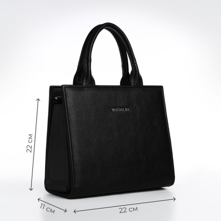Female bag Textura, tout, average size, black color-2