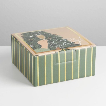 Folding box "Shine", 15 x 15 x 7 cm, new year