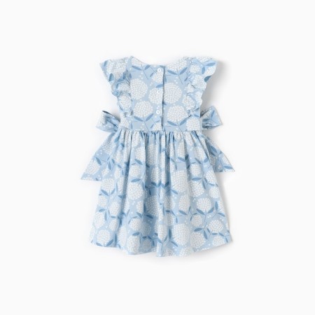 Dress for girls, blue color/hydrangea, height 122 cm-3