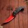 Wooden souvenir "Automatic folding knife" red