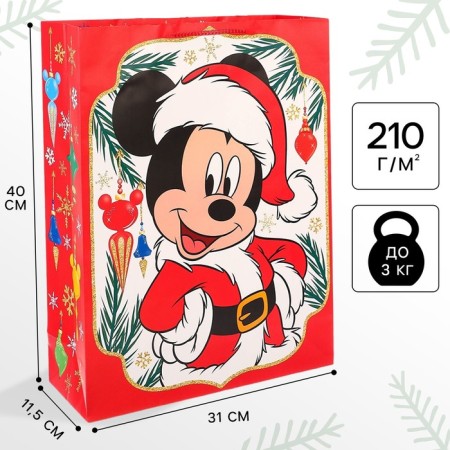 New Year. Gift package, 31x40x11.5 cm, packaging, Mickey Mouse