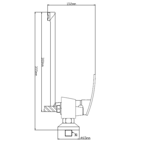 BUNNE BOOOU B8213-46F bath, pour 300 mm, shower set, brass, chrome-4