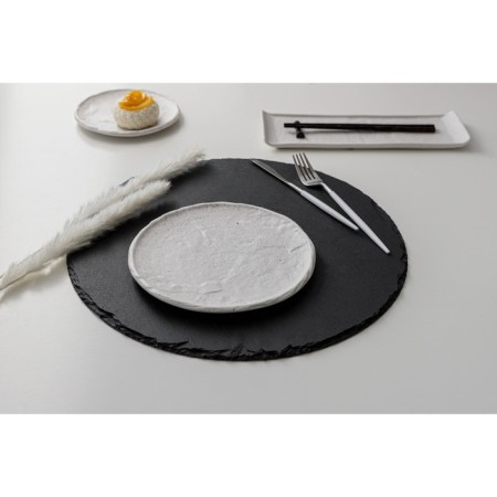 Porcelain dish for feeding Magistro Slate, D = 21 cm, white color-6