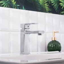 BOOU B8215-1J shell mixer, pour 100 mm, single-leaf, brass, chrome