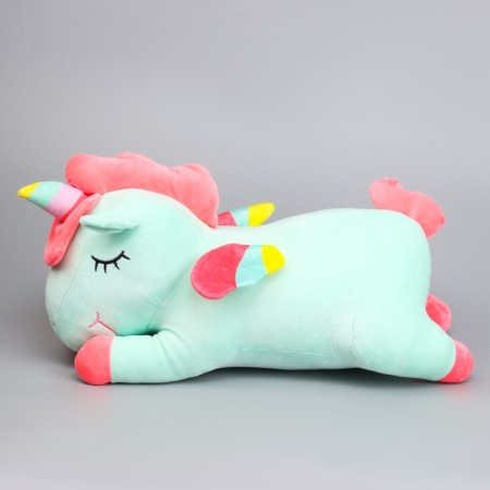 Skill of a soft toy "unicorn" with a blanket, 50 cm, blue color-3