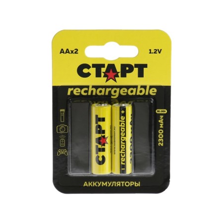 Battery Start, Ni-Mh, AA, HR6-2BL, 1.2V, 2300 mAh, blister, 2 pcs