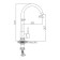 Accoona A4590F-99 kitchen mixer, single-leaf, gray color