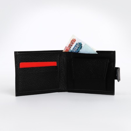 Women's wallet on the button, Textura, black color-8