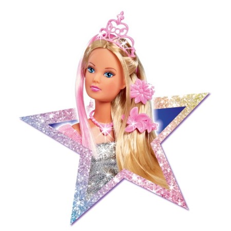 Doll "Steffi", in a brilliant dress with stars and tiara, 29 cm-2