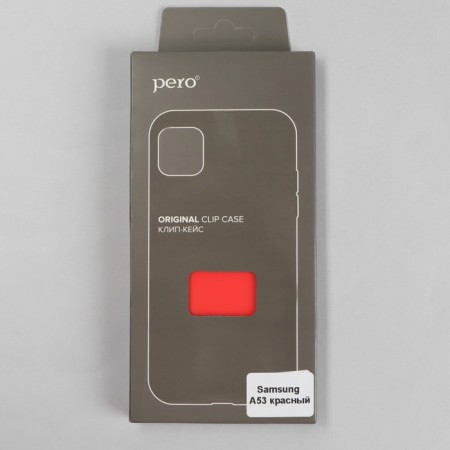 Pero cover, for Samsung A53, silicone, red-3