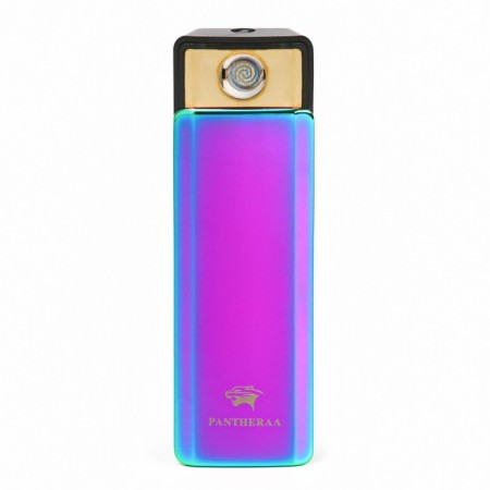 Electronic lighter, USB, spiral, flashlight, 2.5 x 7.5 cm, lilac-1
