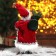 Santa Claus "In a red fur coat with a New Year's wreath" 16x30 cm
