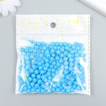 Beads Plastic "Azure" Gloss Set 25 grams d = 0.6 cm-2