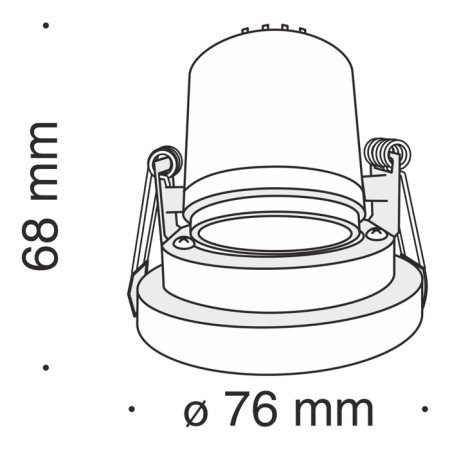 The built-in lamp Technical DL040-L10ch4k, LED, 10 W, 68x76x76 mm, 950 lm, 4000k, chromium-3