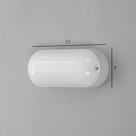 Oval lamp LED 10W IP65 white 6.8x6.8x17 cm-3