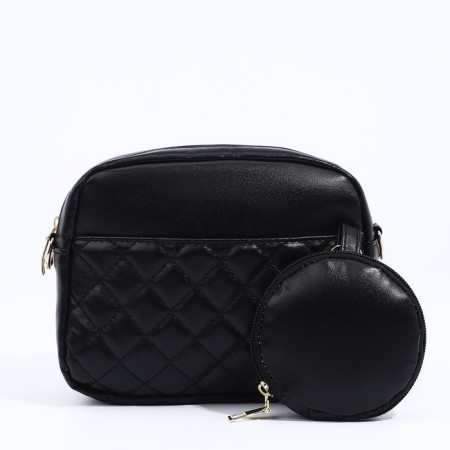 Bag Cross-Bodi with a zipper, black color