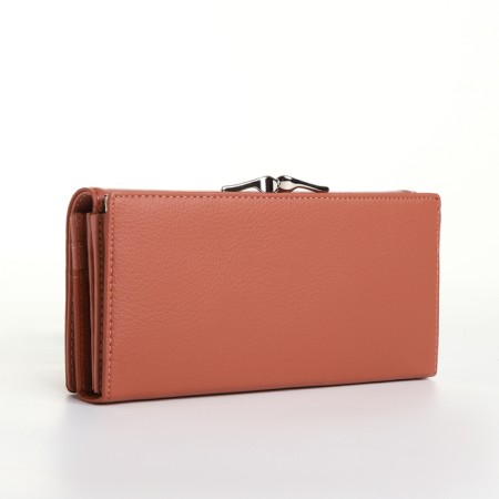 Women's wallet on magnet, pink color-1