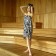 Set for the Ethel Leopard sauna Pareo with a bow+towel 80x150 cm+dressing, 100% HL