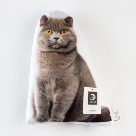 Decorative Ethel Pillow "Cat" 33x40 cm, velor, 100% p/e-4