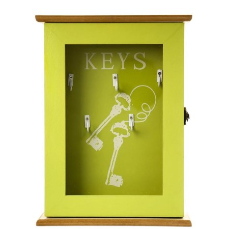 Keywood tree 5 hooks "Key bunch" Green 25.5x19x6 cm-6