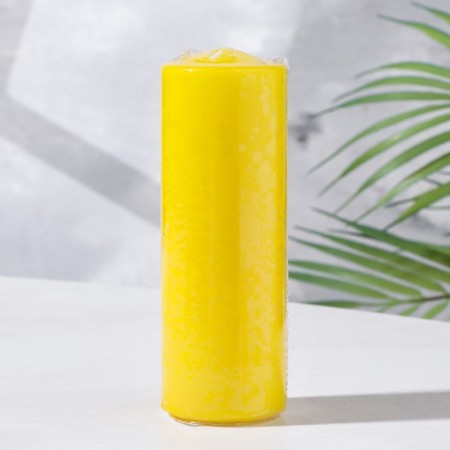 Classic candle 5x15 cm, yellow-1