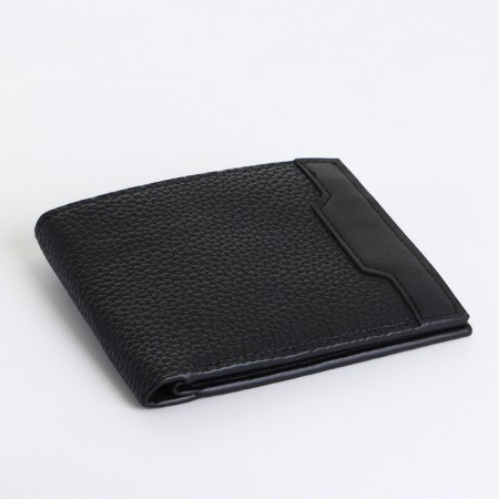 Male purse without fastening, black color-3
