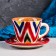 Tea couple Rishtan ceramics "Atlas", 220 ml, red mix