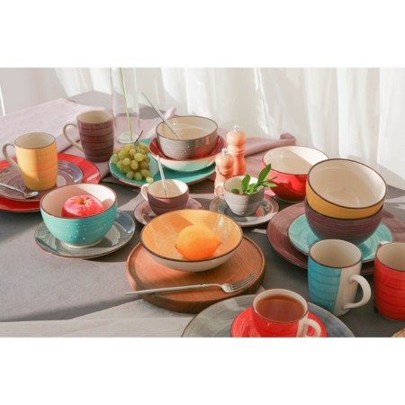 Mug ceramic shade "Sea World", 360 ml, blue color-6