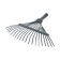 Lobbish rakes, lamellar, 20 teeth, metal, without a handle, tiles 30 mm