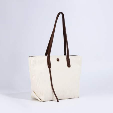 Zipper bag with lightning, white color-2