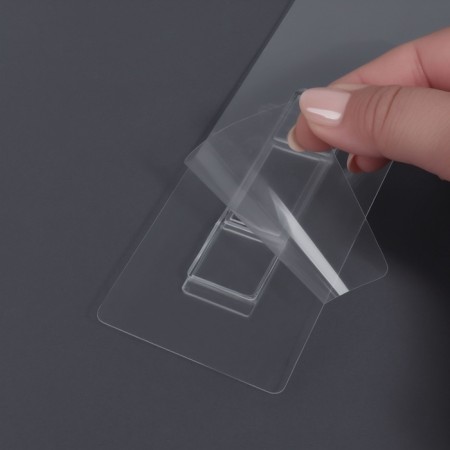 Organizer for storage, hinged, 1 section, with an adhesive base, 35 × 10 × 7.5 cm, translucent/white color-10