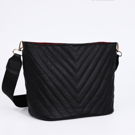 Bag Cross-Bodi with a zipper, black color