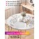 Tables on the table “Bunny in flowers”, round, oxford, elastic band, size 120x120 cm, diameter 75-100 cm