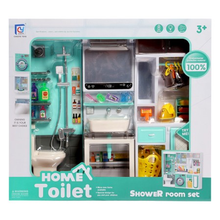 A set of furniture for dolls "Bathroom": bathroom, sink, dressing room-21