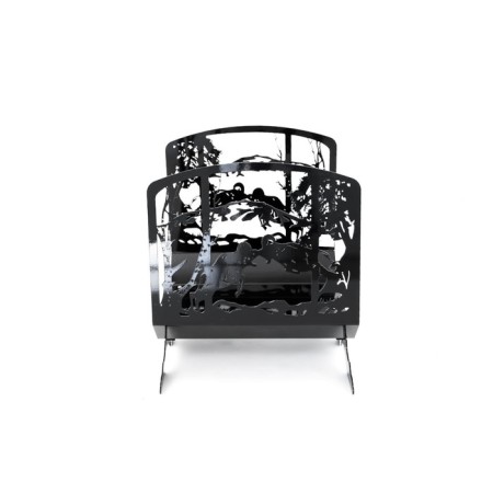 Woodcock, decor "Forest", 400 × 450 × 516 mm, black color