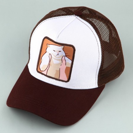 Men's cap with a grid "Cat", river 56-2