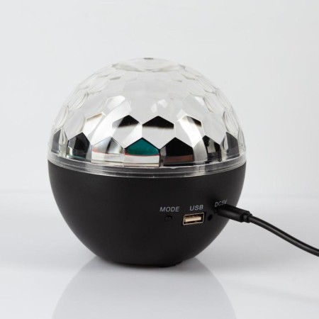 Light device "Sphere" 12 cm, speaker, remote control, glow RGB, 5 V-3