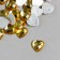 Decor for creativity plastic "Rhinestrus heart. Yellow" set of 80 pcs 0.8x0.8 cm