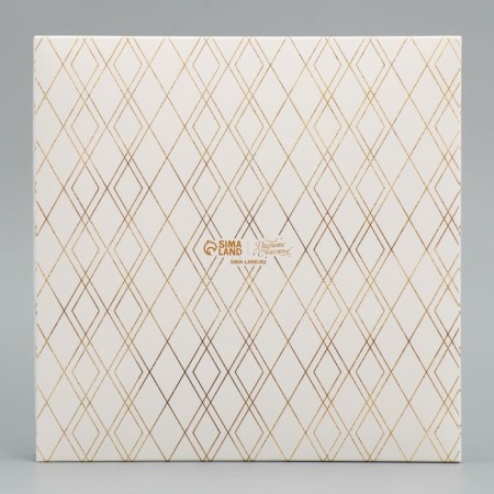 Box for sweets, confectionery packaging, 16 cells “Congratulations with all my heart”, 18.9 x 18.9 x 3.8 cm-3