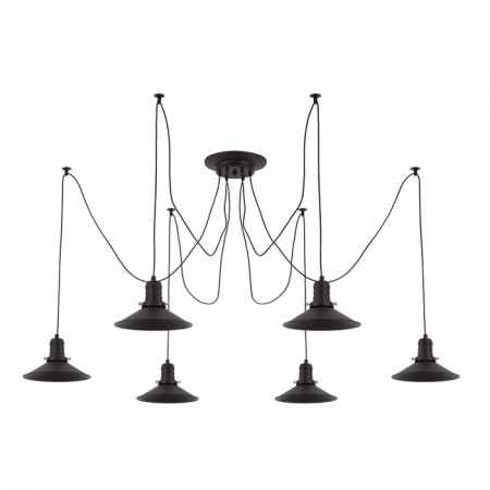 Suspended Citilux "Edison" CL451062, 6x75W, E27, Black Color-5