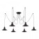 Suspended Citilux "Edison" CL451062, 6x75W, E27, Black Color