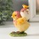 Souvenir Polystone "Kurochka in a dex, carries a chicken in a shell with flowers" 6.5x4x9 cm