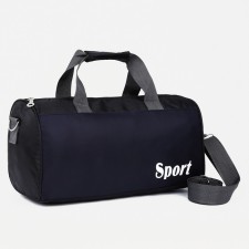 Sports bag with lightning, long belt, black/blue color