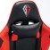 Playing armchair Brabix Hunter GM-130, two pillows, eco-leather, black/red