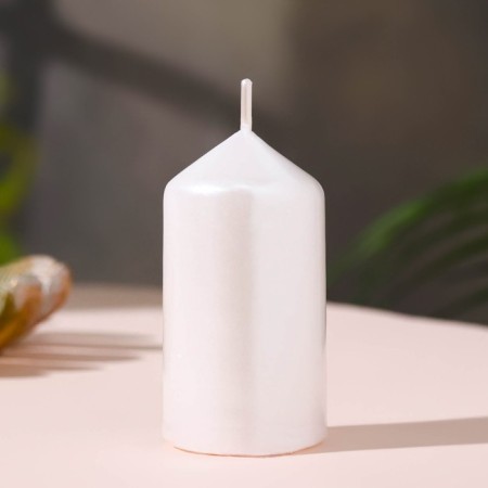 Set of candles "Column", 4 pieces, pearlescent 7x3.8 cm