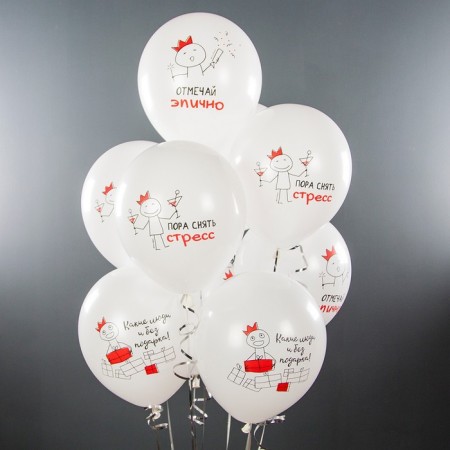 Shar Latex 12 “Note Epico”, pastel, 1-sided, set 25 pcs., White mix-1