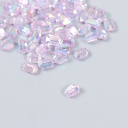 Decor for creativity Plastic "elongated crystal" set of 60 pcs Violet 0.8x0.6 cm