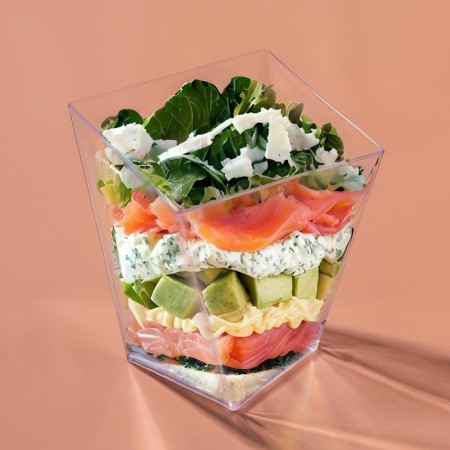 The form of plastic disposable for the buffet "Rubin", 130 ml, transparent, 15 pcs/units.-1