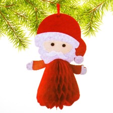 Set for creating a pendant Christmas tree toy made of felt and paper of the Hofre 